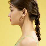 ワンポイントフープピアス / One Point Hoops_Gold