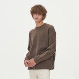 CASHLIKE ROUND NECK KNIT_BROWN (6612840185974)
