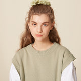 ROUND NECK KNIT VEST_LIGHT KHAKI (6610804211830)