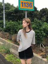 ジッパー＆リベットミニスカート