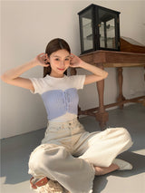 レイヤードニットチューブトップ / layered knit tube top