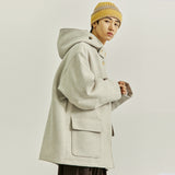 ウールブレンドフィールドフードコート / WOOL BLENDED FIELD HOOD COAT OATMEAL