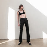 BOOTS-CUT SLACKS (BLACK)