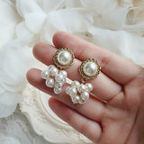 パールブーケピアス - アンティーク ver. / Pearl Bouquet Piercing - Antique ver. (Kep1er Chaehyun Earrings)