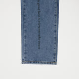 LETTERING STRAIGHT FIT DENIM PANTS [6886]