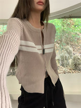 double zip knit cardigan