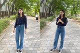 ミディアムストレートデニムパンツ / MEDIUM BLUE STRAIGHT DENIM PANTS [16626]