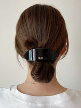 oar Classic Big Marble Barrette [Black]