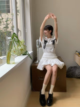 バレットコアリボンルーズフィットショートスリーブt
