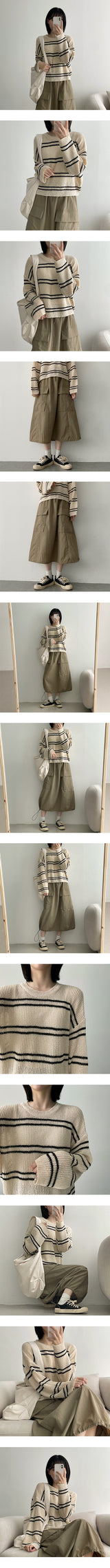 トップTシャツナイロンストリングロングスカート / Top T-shirt nylon string long skirt