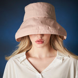 Metal tip over fit bucket hat Pink