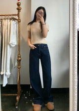 ワイドフィットデニムパンツ/WIDE FIT DARK BLUE DENIM PANTS [17789]