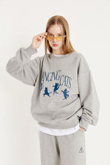 ダンシングキャッツスウェットシャツ / 25P DANCING CATS SWEAT SHIRTS_GRAY