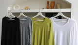 ASCLO Overfit Peach U Neck T Shirt (4color) (6691444981878)