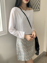 ルーツフラワーシャーリングリボンキャミミニワンピース / Roots Flower Shirring Ribbon Sleeveless Mini One Piece