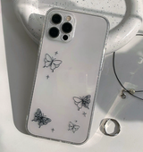バタフライフレームブラックフォーンケース / Butterfly Frame Black Phone Case