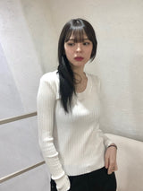 ユニスUネックスリムフィットニット