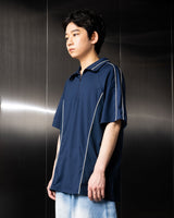 パイピングハーフジップアップジャージ / Piping Half Zip-Up Jersey (Navy)