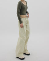 ビジョピンタックコットンパンツ/Bijo Pintuck Cotton Pants (2color)