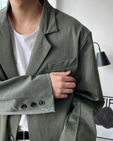 ヴァイパーレザーブレーザー / OWN Viper Leather Blazer (2 colors)