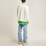 Vネックワッフルカーディガン/DAMP V-NECK WAFFLE CARDIGAN_IVORY