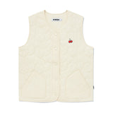 CHERRY BASIC QUILTING VEST [IVORY]