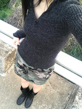 Haisley collar v-neck Knit