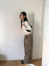 [MADE] エルファヴィンテージピンタックコットン2ウェイロングワイド ジョガーカーゴ・パンツ
