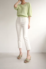 フラットクロップジーンズ / FLAT CROP JEANS / SLIM STRAIGHT PANTS