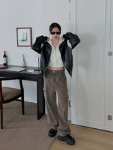 ミドル ウェスト カーゴパンツ / no.5176 Middle Waist Cargo Pants (3color)