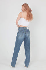 [Sserpe x Dilettantisme] Mid Washing Semi Baggy Denim Pants (6695941406838)