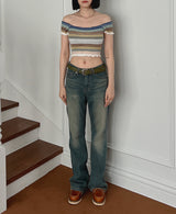 グリーニーブーツカットパンツ / no.425 Greeny Bootcut Pants