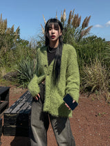 (UNISEX）オズブクルヘアカーディガン