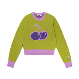 ビッグチェリーセーター / BIG CHERRY JACQUARD KNIT KS [OLIVE]