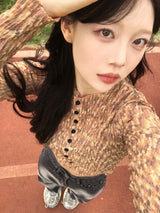 ウェーブプリントデニムパンツ