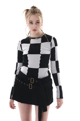 CHECK HOLE KNIT