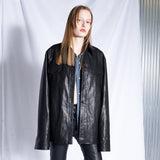 ツーポケットオーバーフィットレザーシャツ / Two Pocket Overfit Leather Shirt