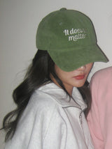 Corduroy logo ball cap (Green)