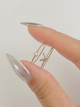 【5本セット】Cree Butterfly レイヤードリングセット