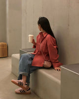 [Belied made/6 color] ピクニックツイルオーバーサイズフィットシャツ