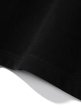 カーブネックロゴ半袖Tシャツ / Curved Neck Logo Short Sleeve T-shirt T75 Black