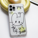 ジャンピングラビットフレンズフォーンハードケース / Jumping Rabbit Friends Phone Hard Case