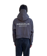 プリントクロップドフーディ / Print Cropped Hoodie-CHARCOAL