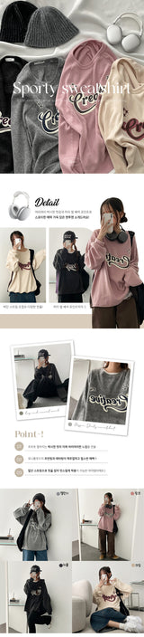 Crème Colored Fleece String Sweatshirt