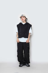 ワシショフードポケットベスト / WASHIHO hooded pocket vest