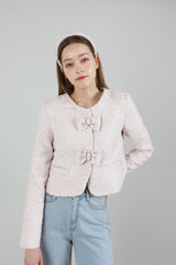 ツイードリボンジャケット / Tweed Ribbon Jacket Pink