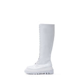 Lace-Up Walker Boots(White)
