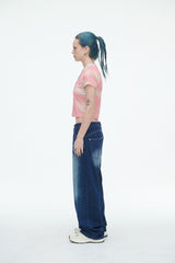 オーバーザレインボーシャーベットクロップ半袖Tシャツ / Over The Rainbow Sherbet Crop T no.1