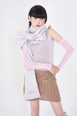 Ribbon Muffler_White Gray