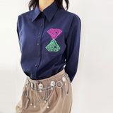 ソルト&ライトロゴエンブロイダリーシャツ/SALT & LIGHT LOGO EMBROIDERY SHIRT _ NAVY